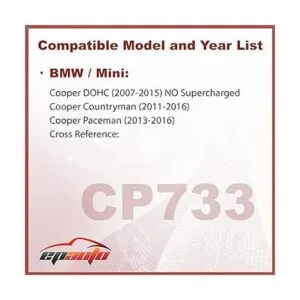 EPAuto CP733 CF10733 Reemplazo para BMWMini filtro de_2