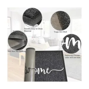 AAZZKANG Felpudo de bienvenida antideslizante y duradero_3
