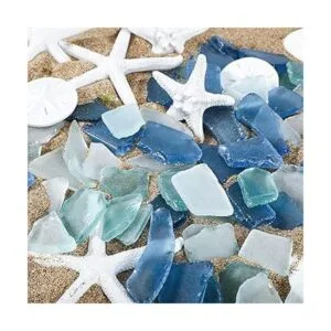 5.3 oz de vidrio de mar cobalto a granel piezas de_3
