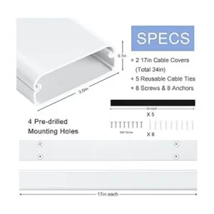 Cubiertas de cable para TV de montaje en pared canal de_3