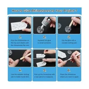 B7000 Kit de pegamento transparente con diamantes de_7