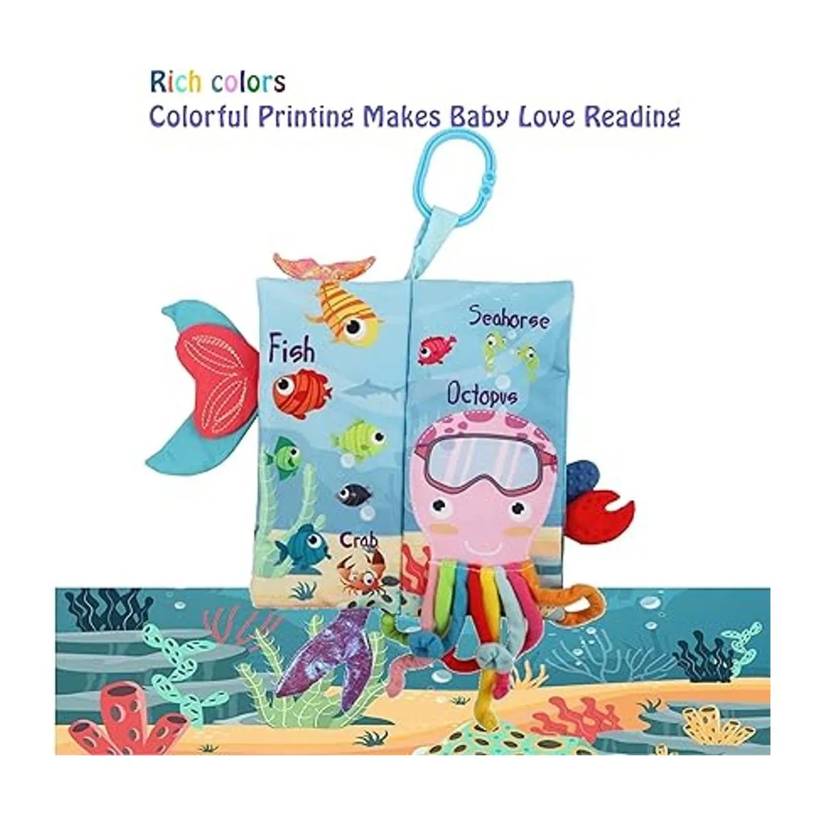 Libros de peces para bebés libros de tela suave arrugada_2
