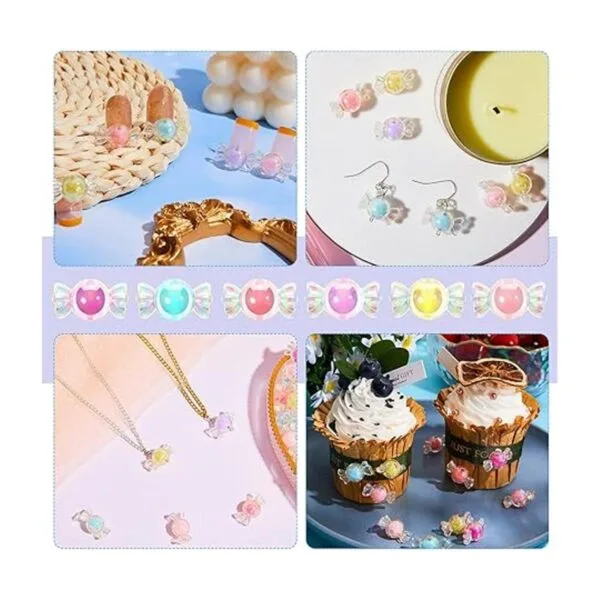 100 cuentas de acrílico de caramelo con cuentas de colores_7