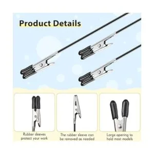 Soporte de base de pintura y 24 varillas de clip de_3