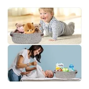 AmapleL Woven Storage Basket with Handles for Toilet Tank_4