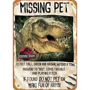 Jurassic Park Missing Pet Jurassic Park 8 x 12 pulgadas_2