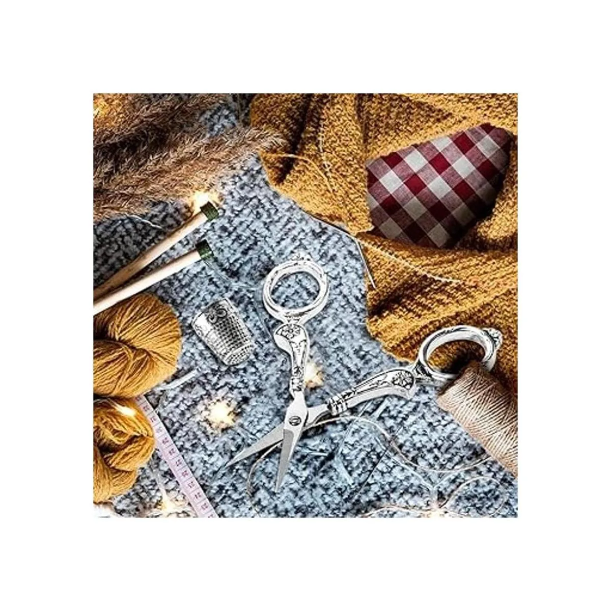 Hicello Juego de tijeras de costura vintage para_4