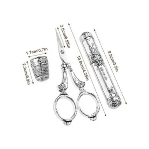 Hicello Juego de tijeras de costura vintage para_2