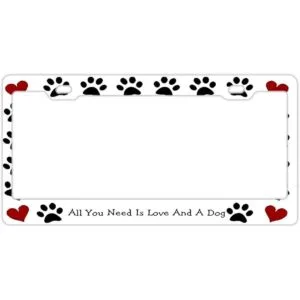 DZGlobal Marco de matrícula de acero con 2 agujeros para_1