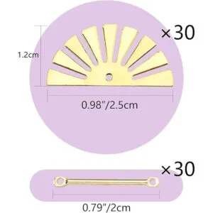 ABONDEVER 60 dijes de latón crudo para hacer joyas_3