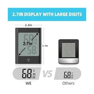 KJCOOSWI Indoor Thermometer for Home 2pack Hygrometer_2