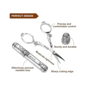 Hicello Juego de tijeras de costura vintage para_3