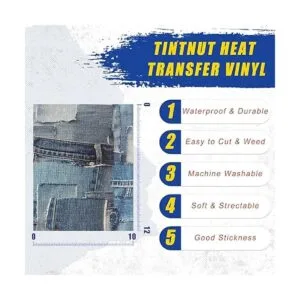 Tintnut Vinilo de mezclilla HTV 10 hojas de 12 x 10_2