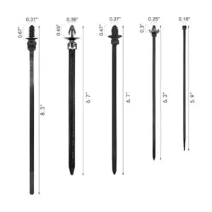 160Pcs Universal Nylon Push Mount Cable Zip TieNylon Self_2