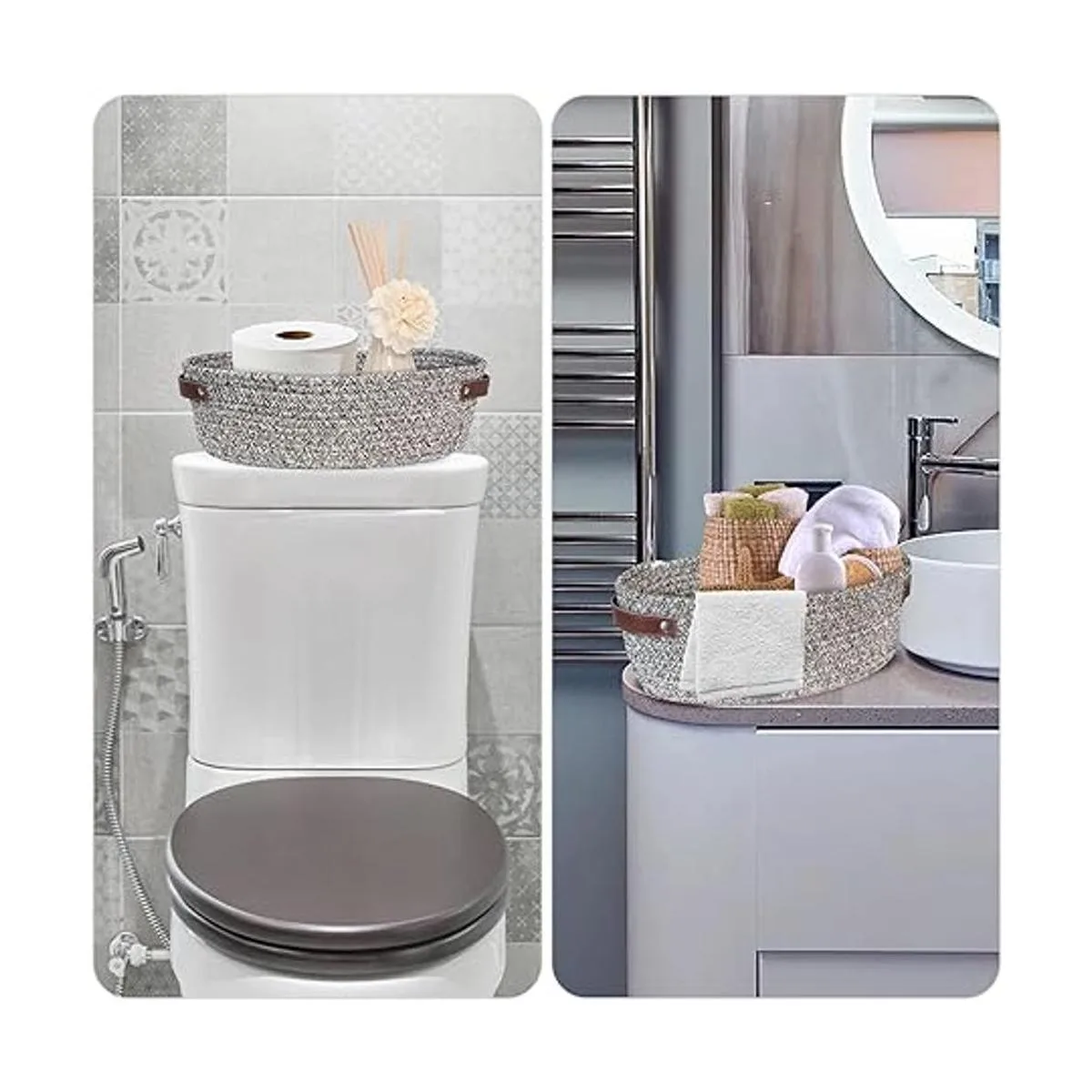 AmapleL Woven Storage Basket with Handles for Toilet Tank_5