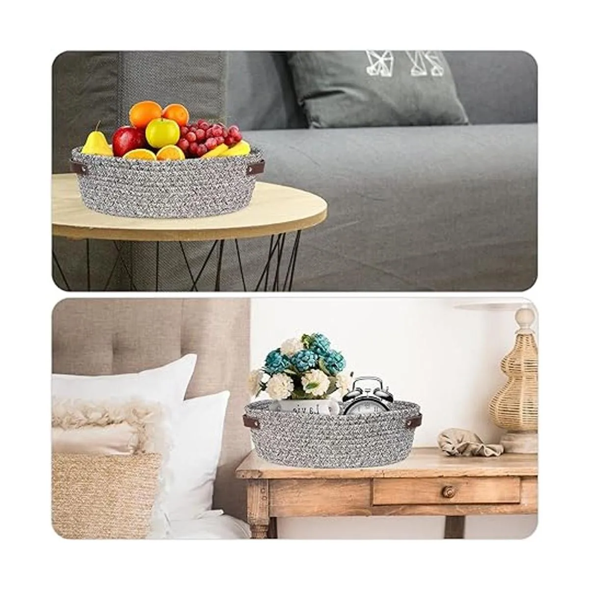 AmapleL Woven Storage Basket with Handles for Toilet Tank_6