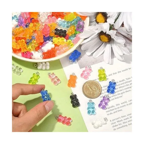 DanLingJewelry 200 dijes de oso de resina de goma de color_4