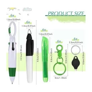 30 bolígrafos retráctiles con mini rotuladores de_2