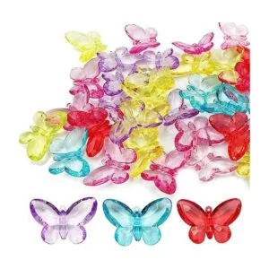 Cristales de gemas acrílicas de colores surtidos mariposa_1