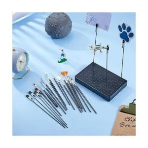 Soporte de base de pintura y 24 varillas de clip de_6