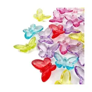 Cristales de gemas acrílicas de colores surtidos mariposa_4