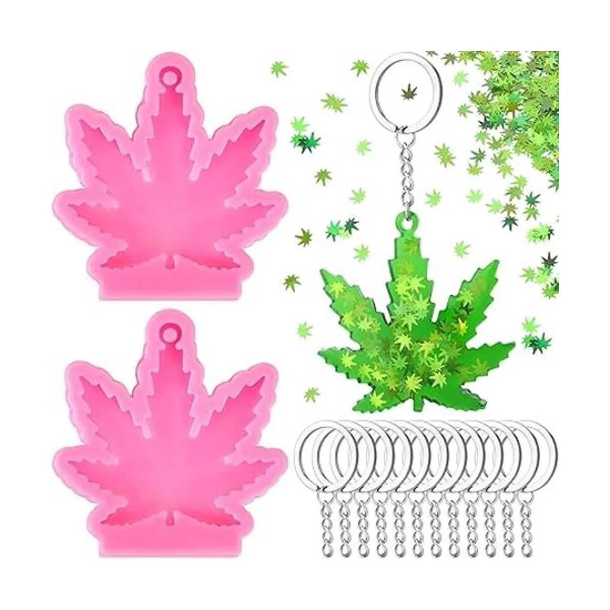 2 moldes de hojas de arce de silicona con 12 piezas_1