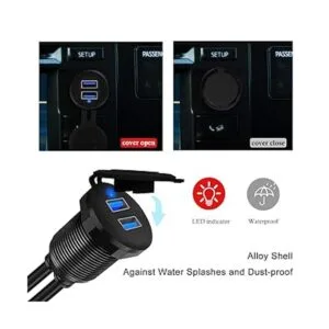 GOBGOD Cable USB 3.0 de doble puerto para coche cable de_4