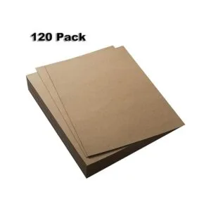 Paquete de 120 papel kraft Papel de papelería marrón_3