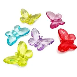 Cristales de gemas acrílicas de colores surtidos mariposa_2