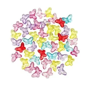 Cristales de gemas acrílicas de colores surtidos mariposa_3
