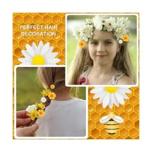 200 piezas de mini cuentas de resina de girasol y abejas_6