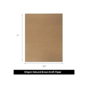 Paquete de 120 papel kraft Papel de papelería marrón_2