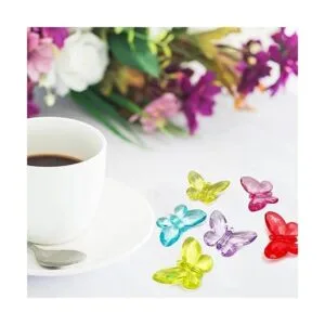 Cristales de gemas acrílicas de colores surtidos mariposa_7
