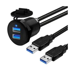 GOBGOD Cable USB 3.0 de doble puerto para coche cable de_1