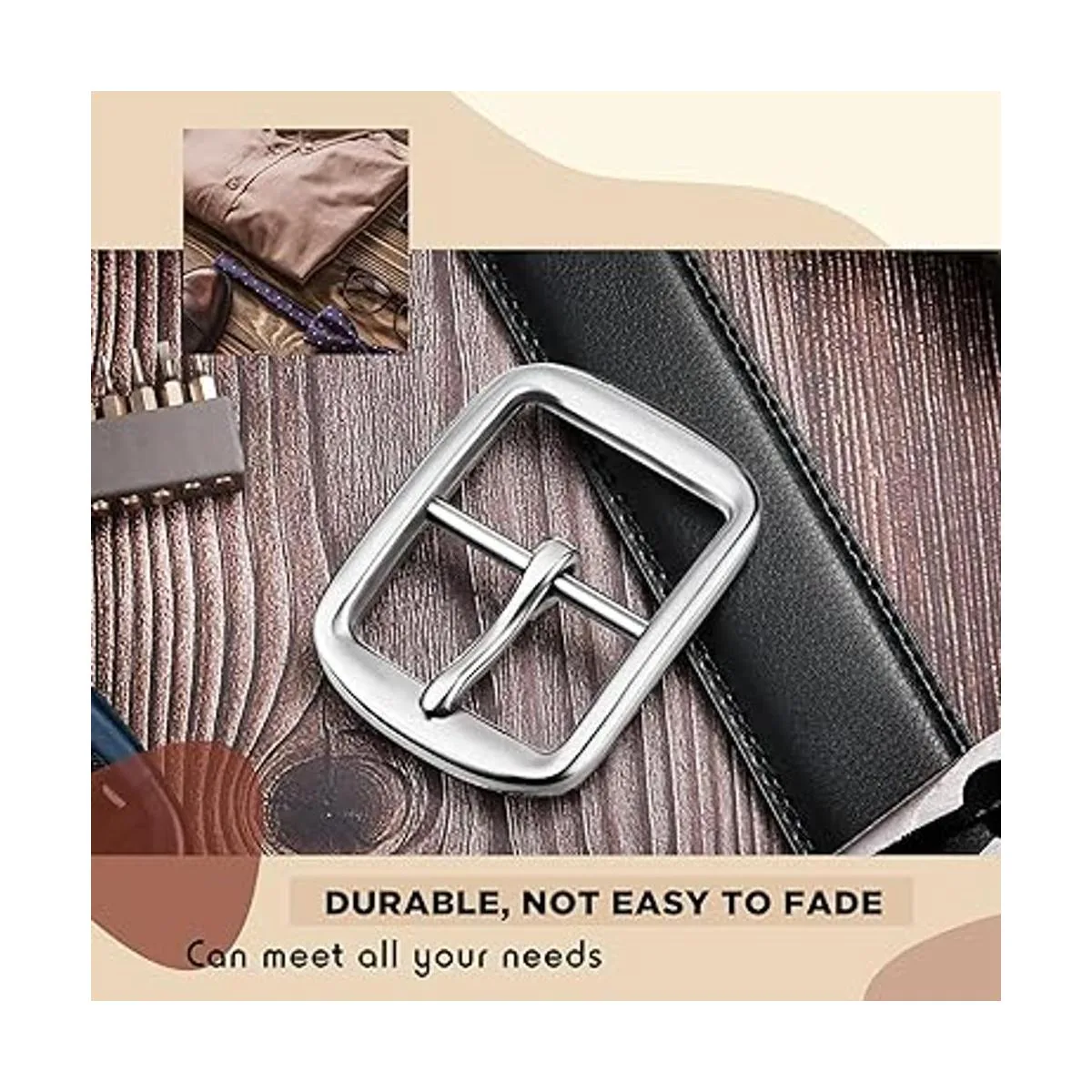 MTLEE 2 hebillas de cinturón cuadradas de acero inoxidable_7