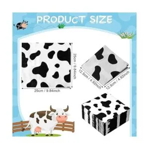 Servilletas con estampado de vaca 2 capas con estampado_2