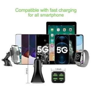 Adaptador de cargador de coche USB cargador rápido QC_4