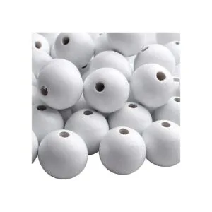 Aylifu Cuentas redondas de madera 50 cuentas de madera_4