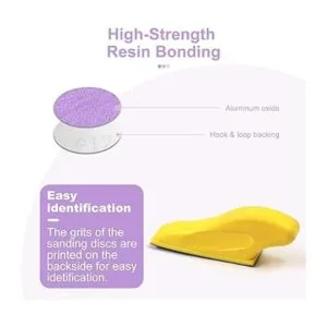 Juego de 70 lijadoras de mano 3.7 x 1.0 in mini bloque_4