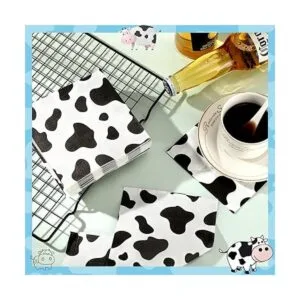 Servilletas con estampado de vaca 2 capas con estampado_4