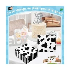 Servilletas con estampado de vaca 2 capas con estampado_6