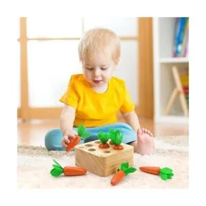 SKYFIELD Juguete de madera de zanahoria para niños y niñas_3