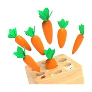 SKYFIELD Juguete de madera de zanahoria para niños y niñas_5