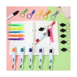 30 bolígrafos retráctiles con mini rotuladores de_5