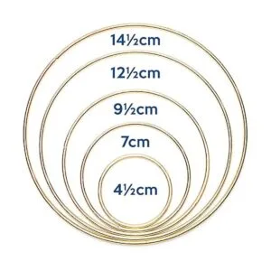 Bastex 15 anillos de metal dorado para manualidades_2