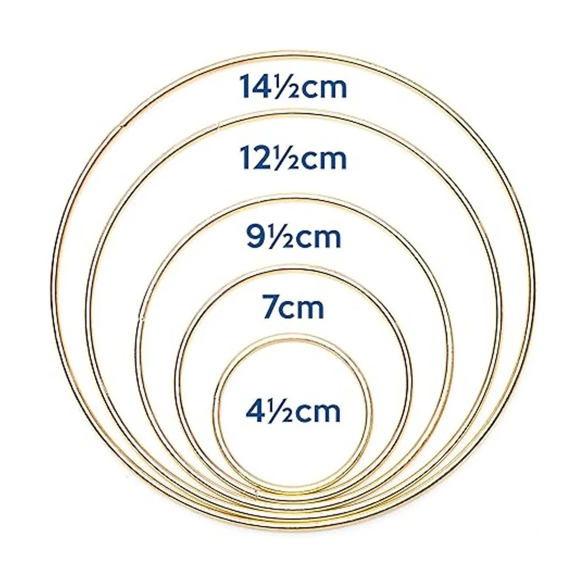 Bastex 15 anillos de metal dorado para manualidades_2