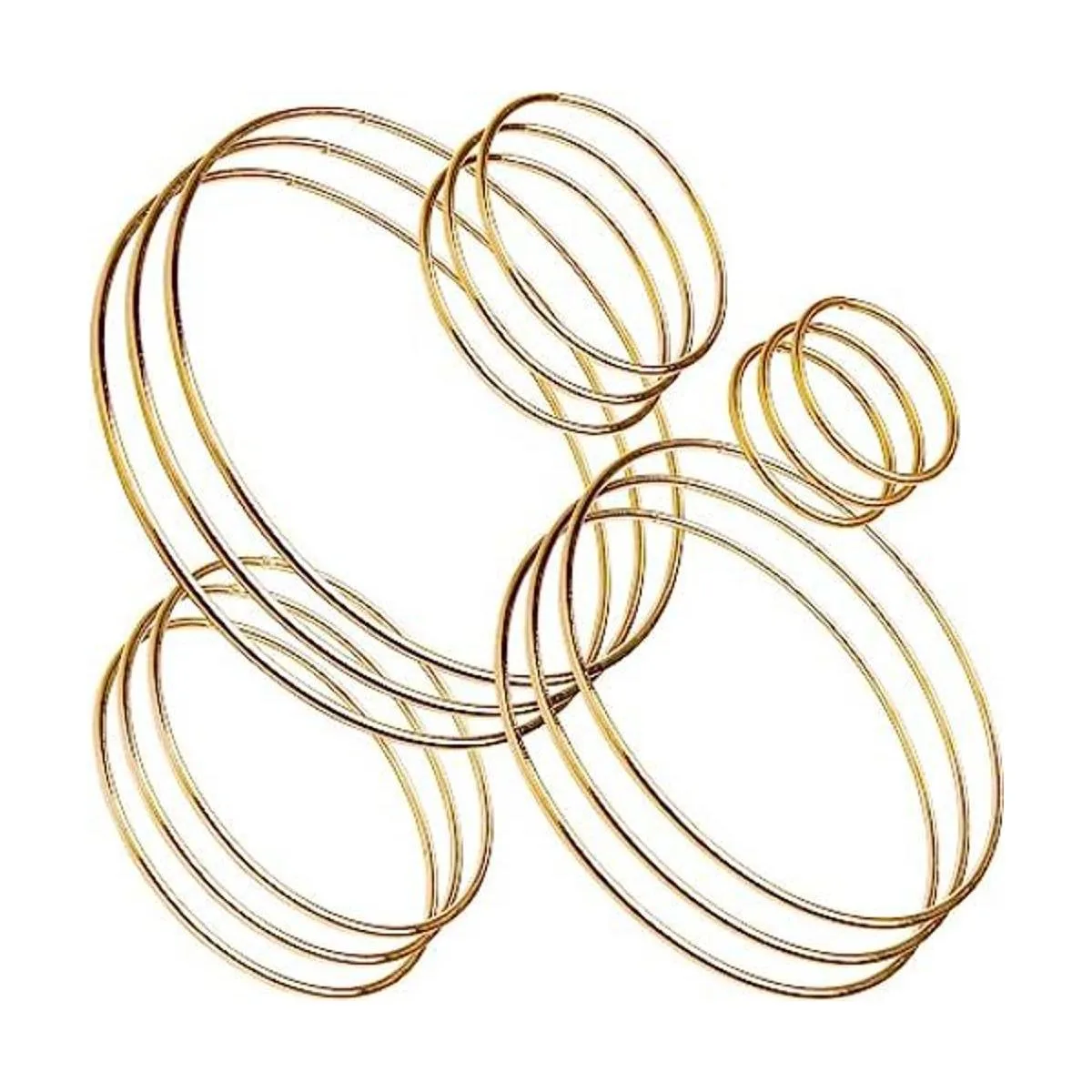 Bastex 15 anillos de metal dorado para manualidades_1