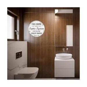 FaCraft Letrero de baño con sistema séptico letrero de_3