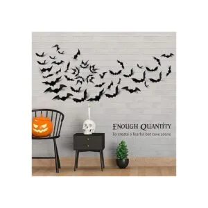 Coogam Decoración de murciélagos 3D de Halloween 60_5
