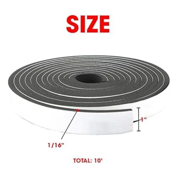 Rollo de tira de espuma de neopreno de Dualplex 1 pulgada_3